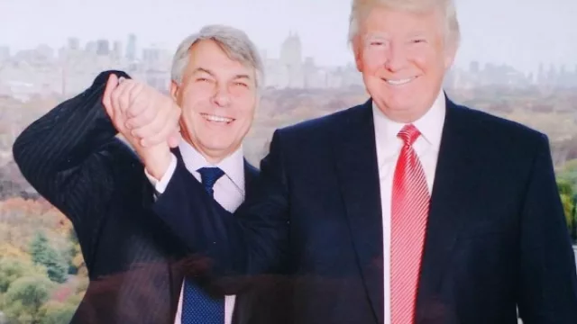 Walter Defortuna y Donald Trump.