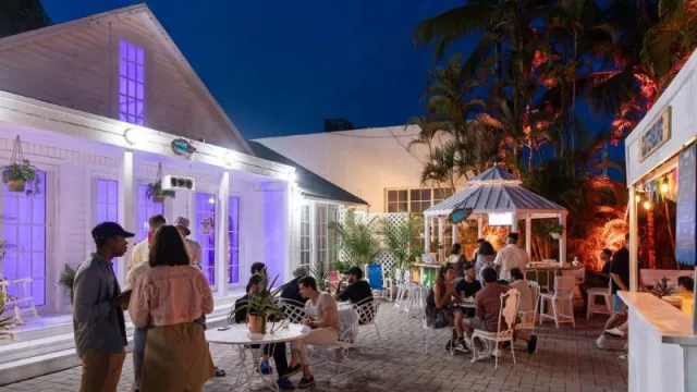 Musicians perform during the inaugural weekend at ZeyZey, a new music and cultural gathering spot in Little River