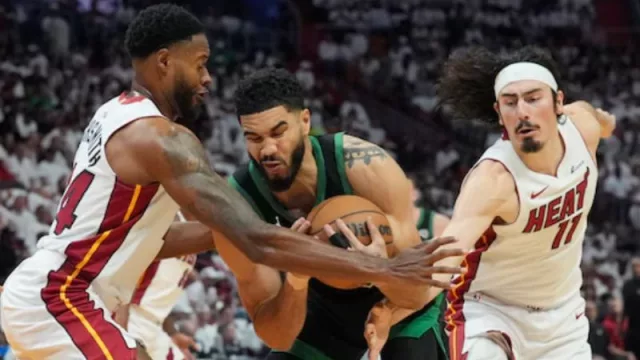 El Huracán Celtics arrasa en Miami y se acerca a la clasificación (pero los Heat saben que siempre sale el sol en Miami)